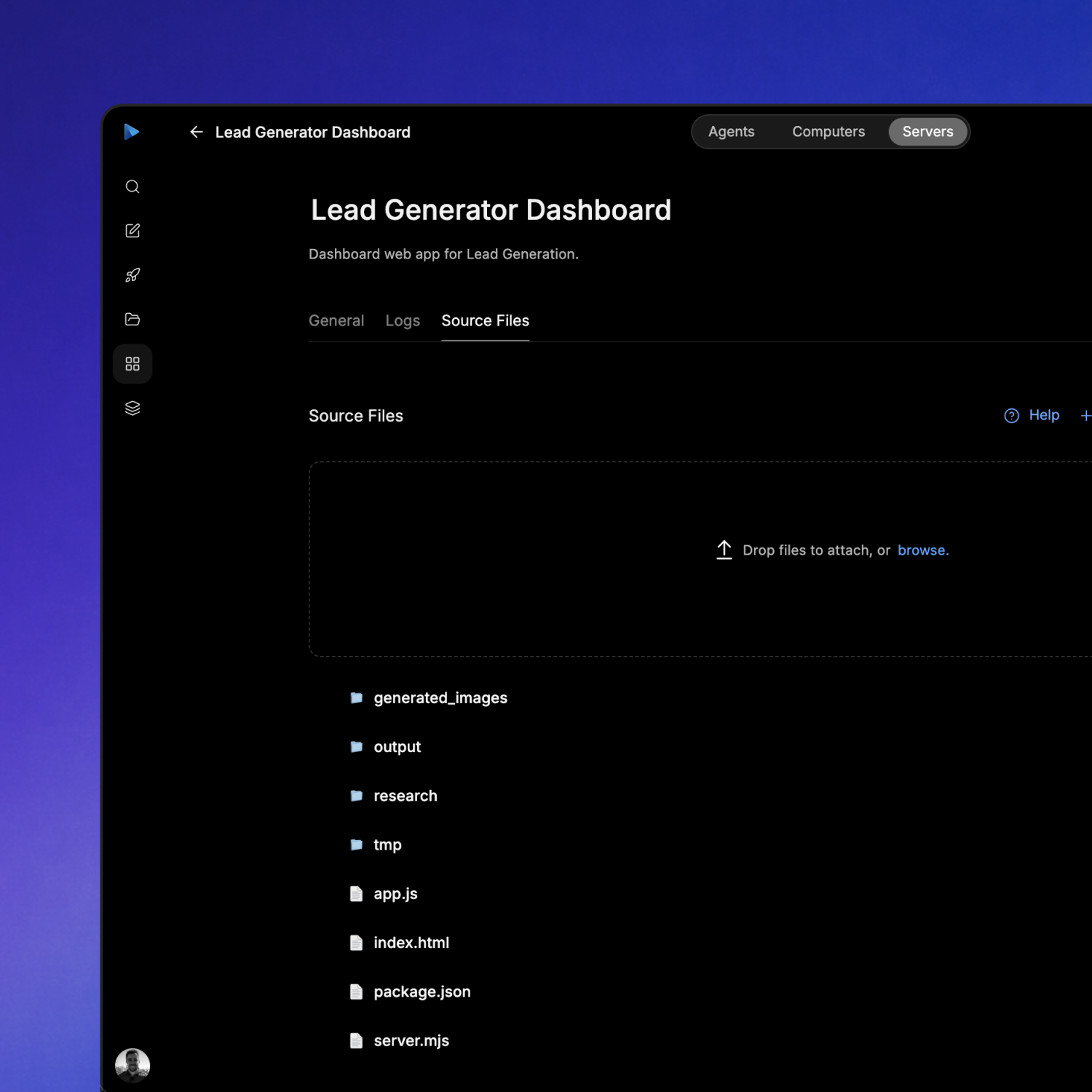 Project resources interface with deployed apps, APIs, and databases